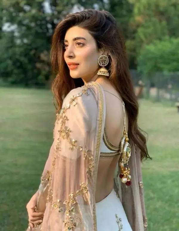 Beautiful Urwa Hocane in a white outfit